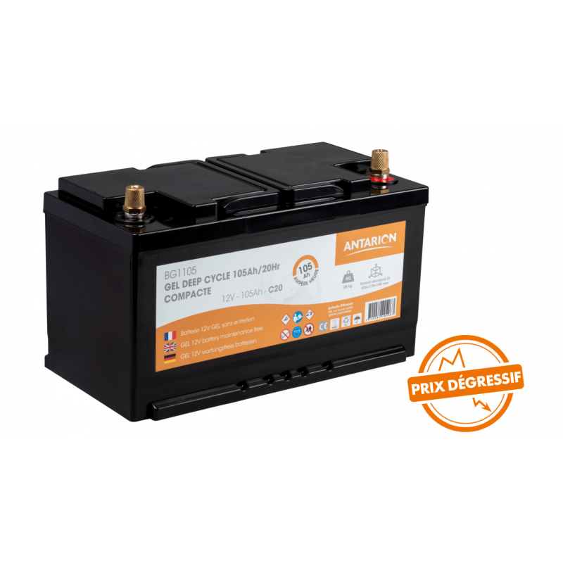 Batterie GEL COMPACT 105Ah ANTARION - Vanlife - Store