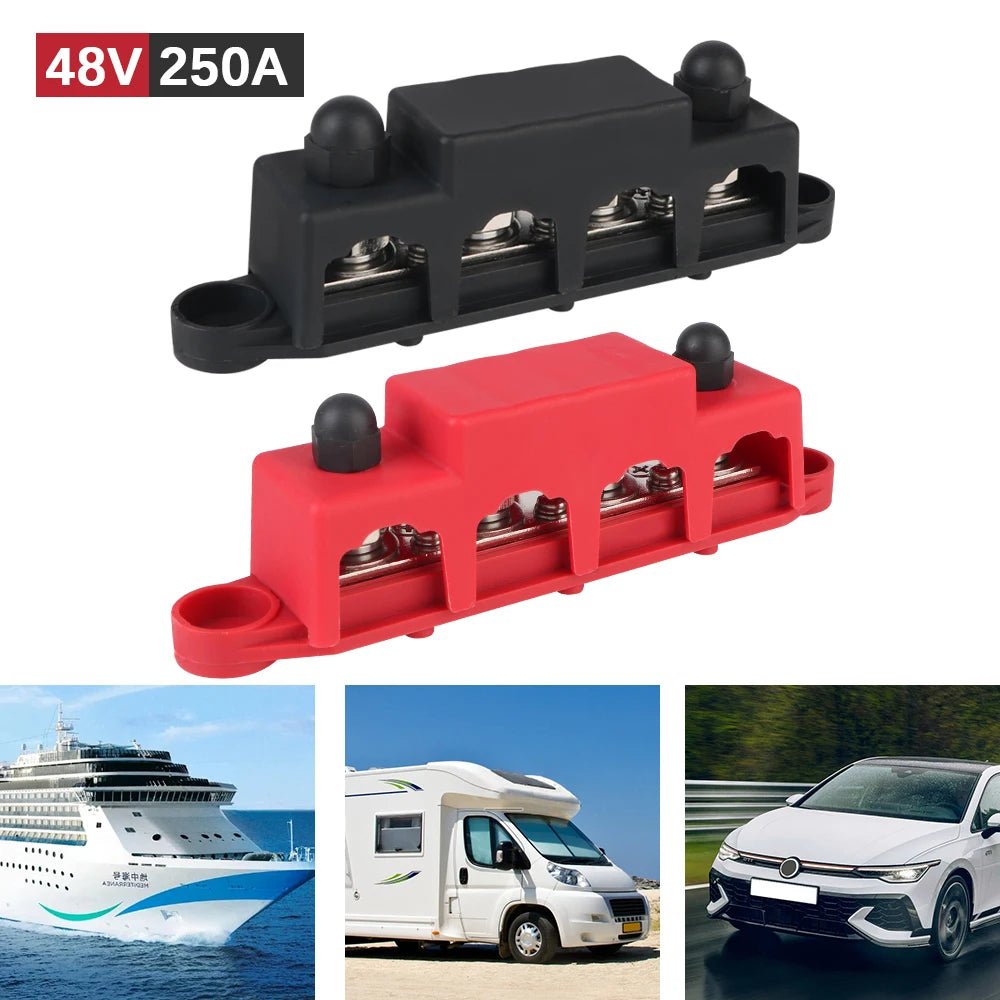 Blocs de Distribution d’Énergie 12V/48V 250A pour Caravane, Camping - Car, Bateau, 4x4 - Vanlife - Store