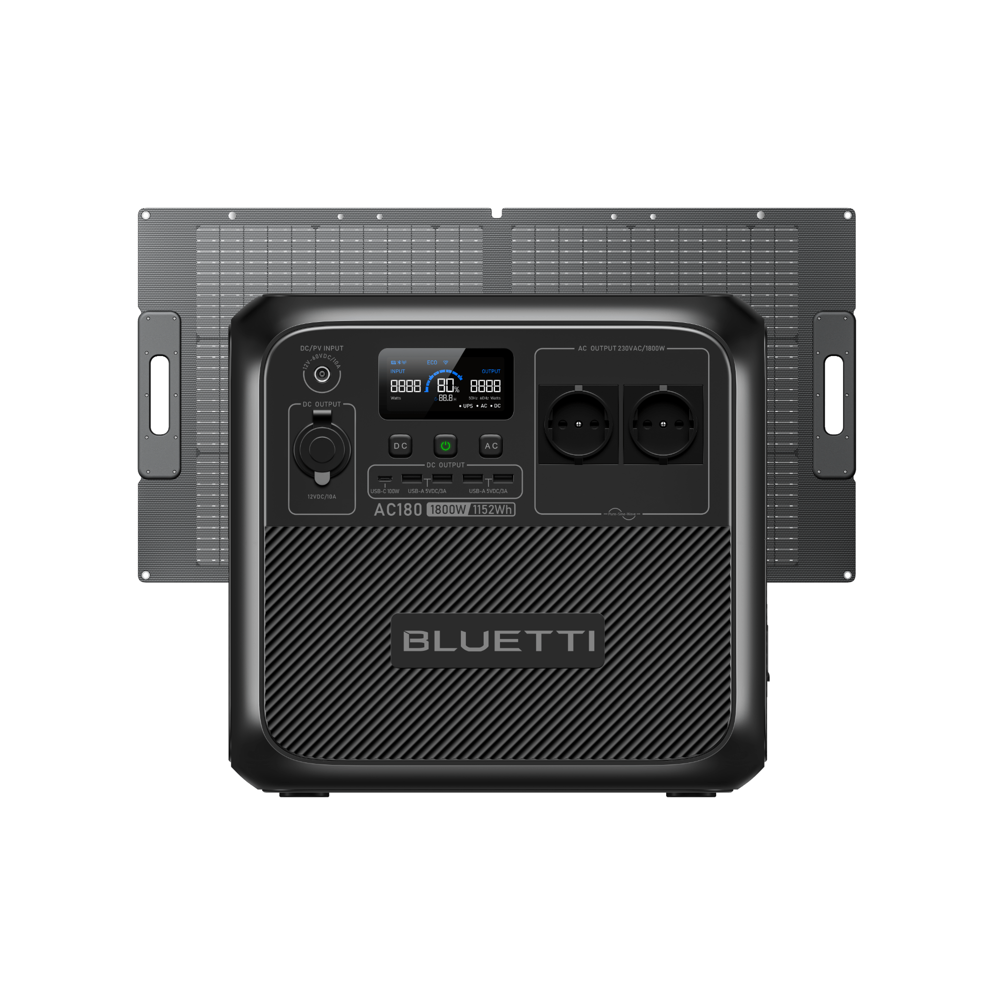 BLUETTI AC180 Station électrique portable | 1 800 W / 1 152 Wh - Vanlife - Store