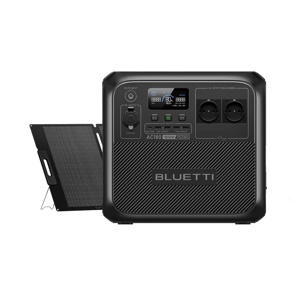 BLUETTI AC180 Station électrique portable | 1 800 W / 1 152 Wh - Vanlife - Store