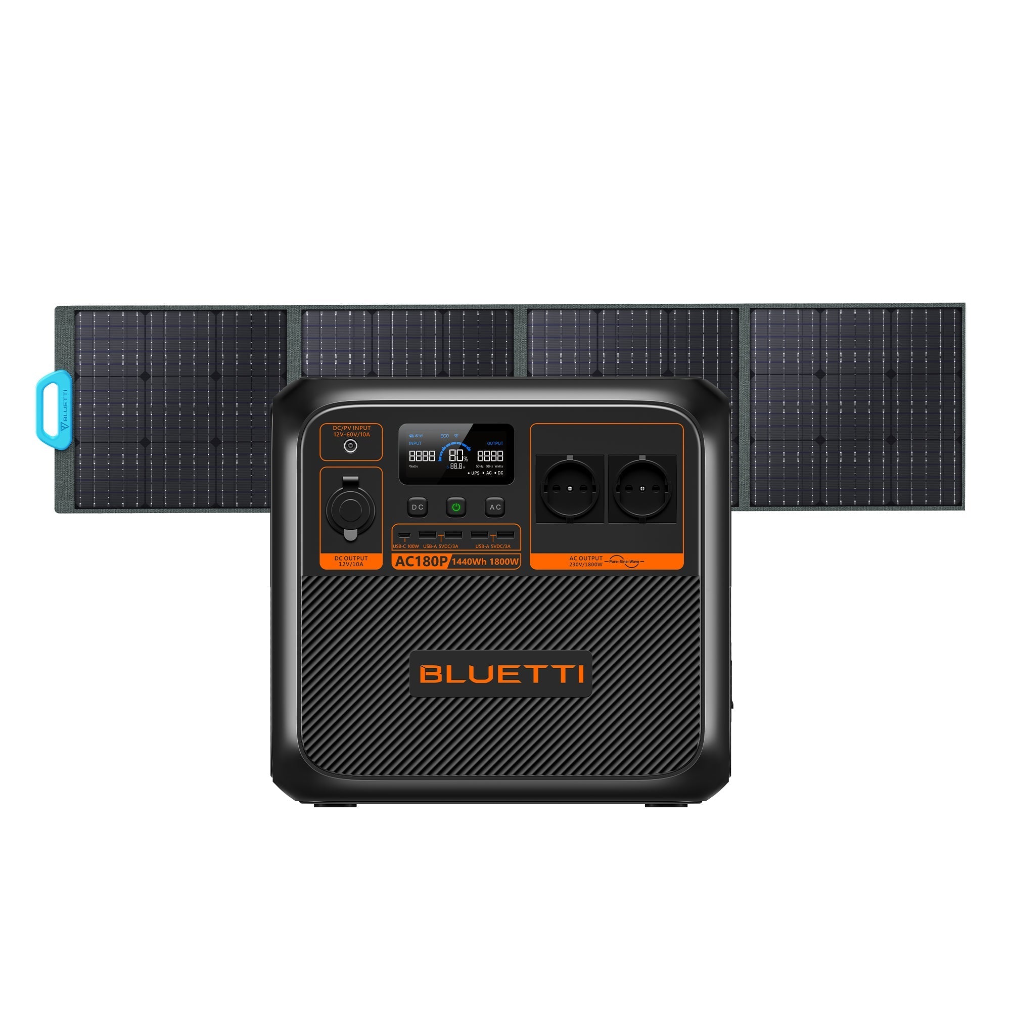 BLUETTI AC180P Station électrique portable | 1 800 W / 1 440 Wh - Vanlife - Store
