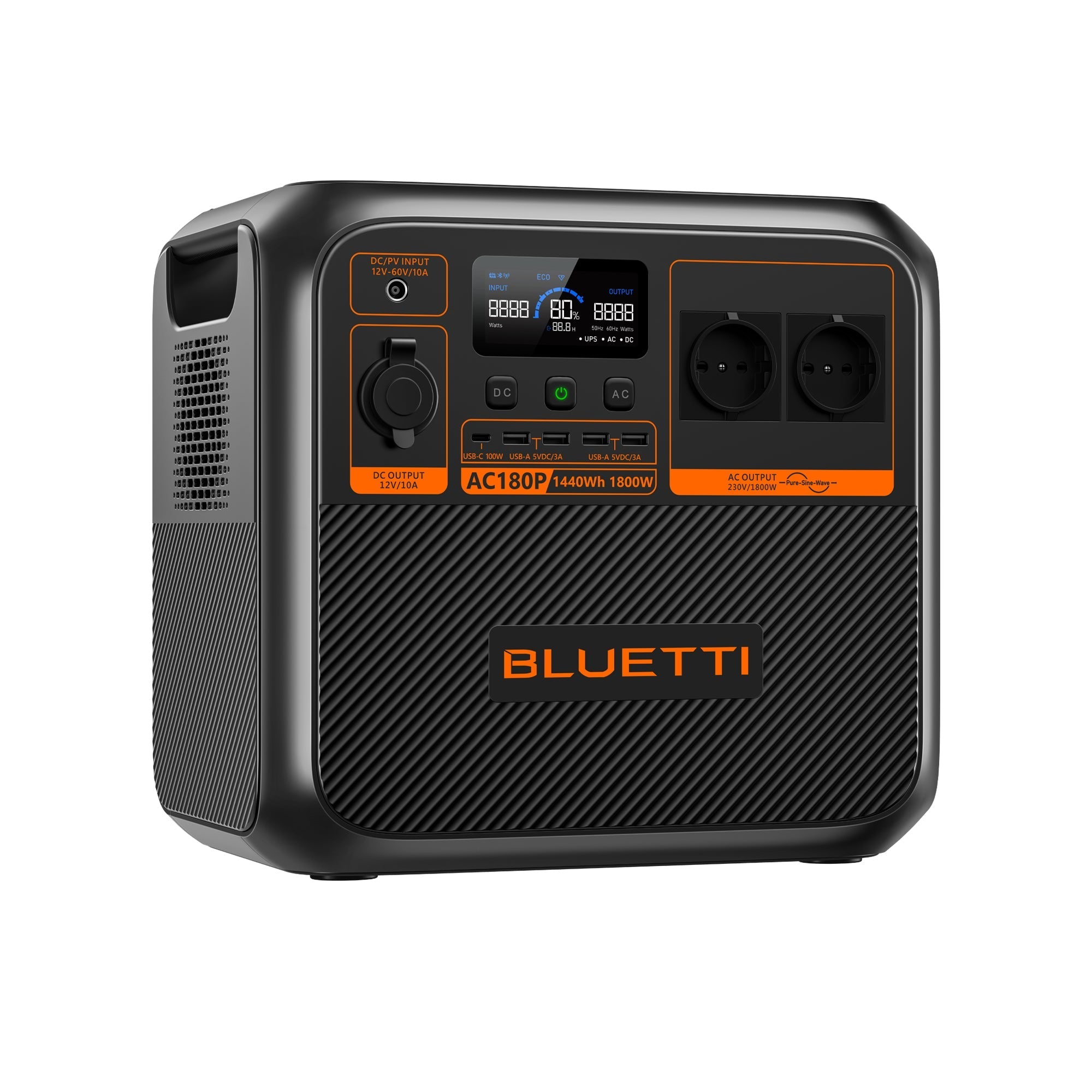 BLUETTI AC180P Station électrique portable | 1 800 W / 1 440 Wh - Vanlife - Store
