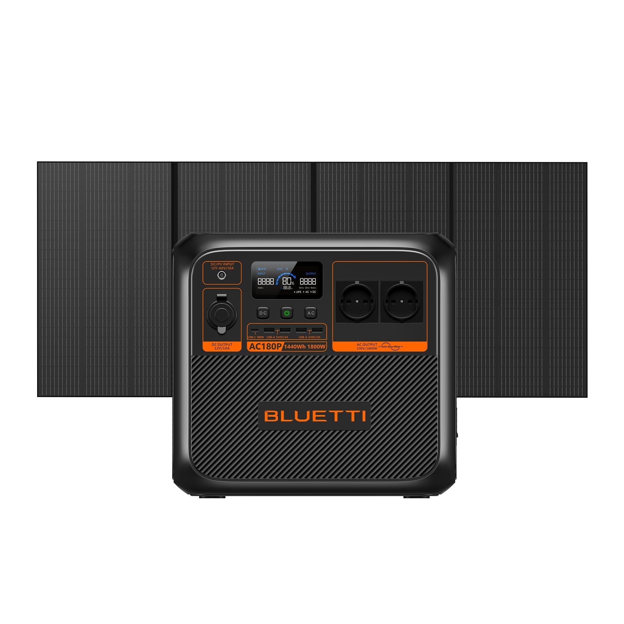 BLUETTI AC180P Station électrique portable | 1 800 W / 1 440 Wh - Vanlife - Store