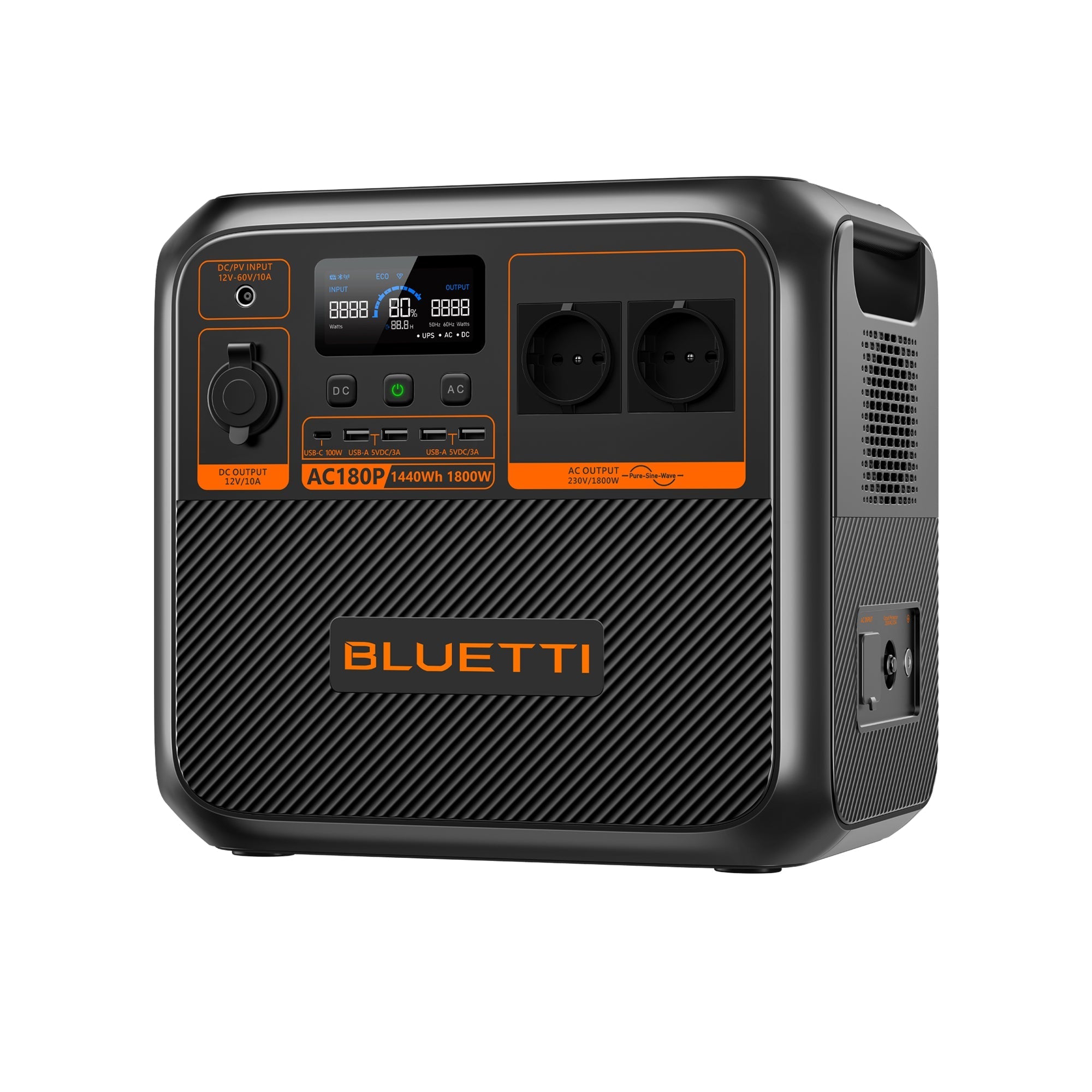 BLUETTI AC180P Station électrique portable | 1 800 W / 1 440 Wh - Vanlife - Store