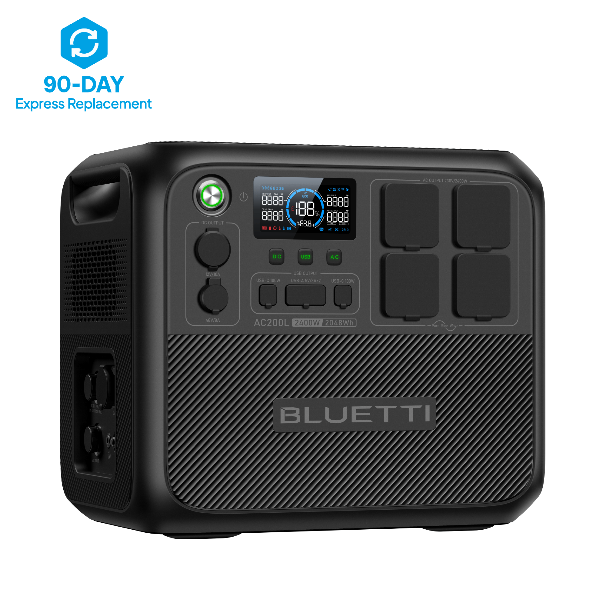 BLUETTI AC200L Station électrique portable | 2400 W / 2048 Wh - Vanlife - Store