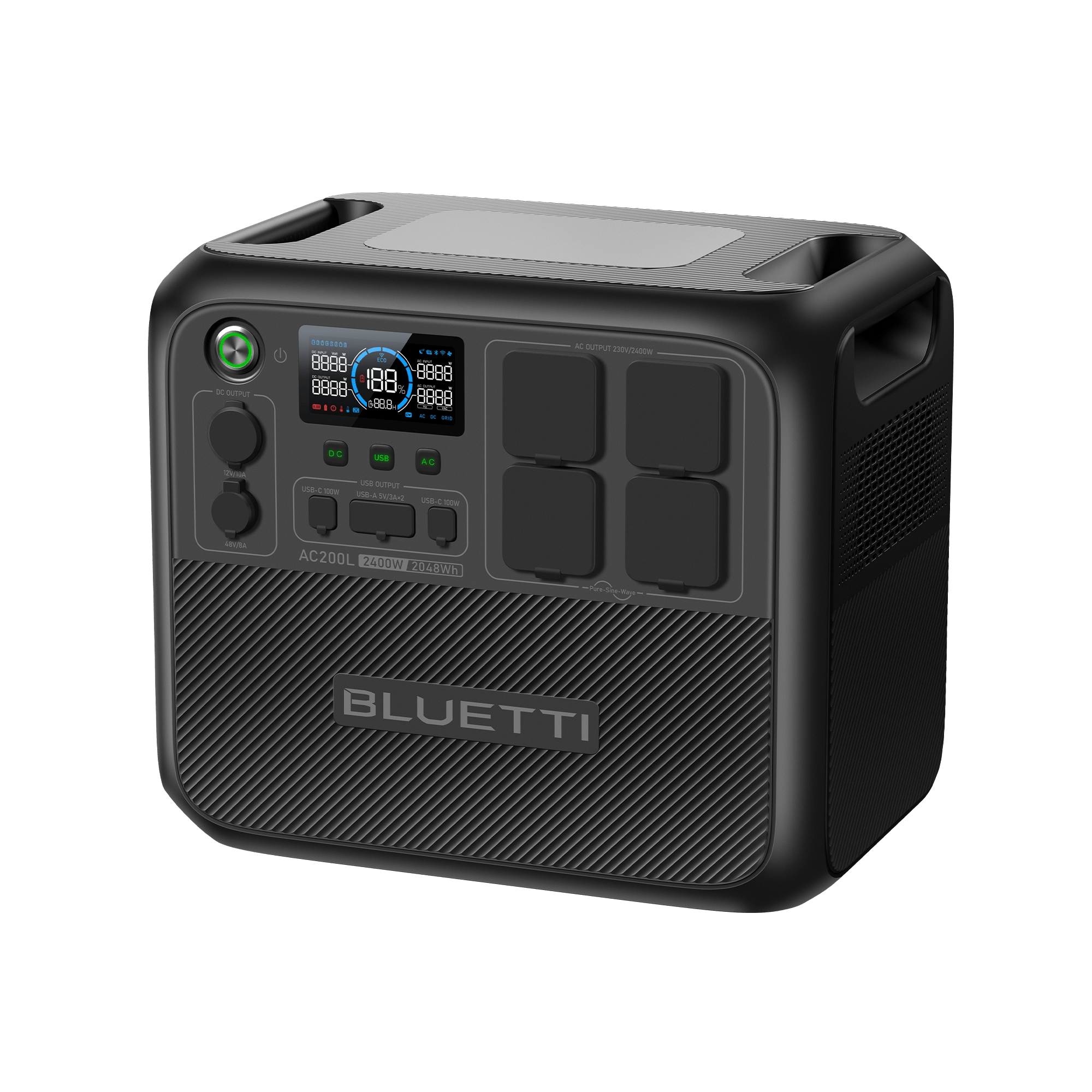 BLUETTI AC200L Station électrique portable | 2400 W / 2048 Wh - Vanlife - Store
