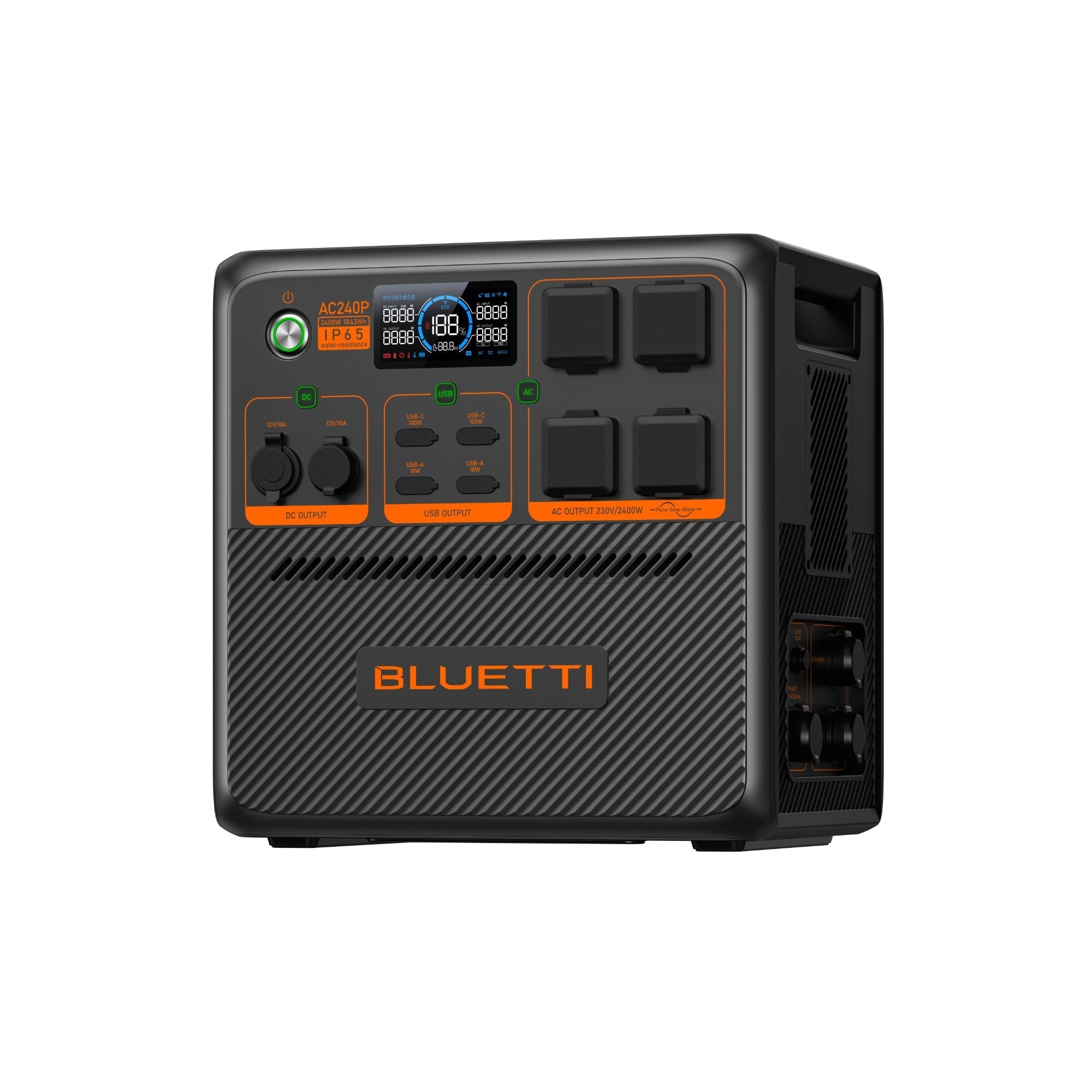BLUETTI AC240P Station électrique portable | 2 400 W / 1 843 Wh - Vanlife - Store