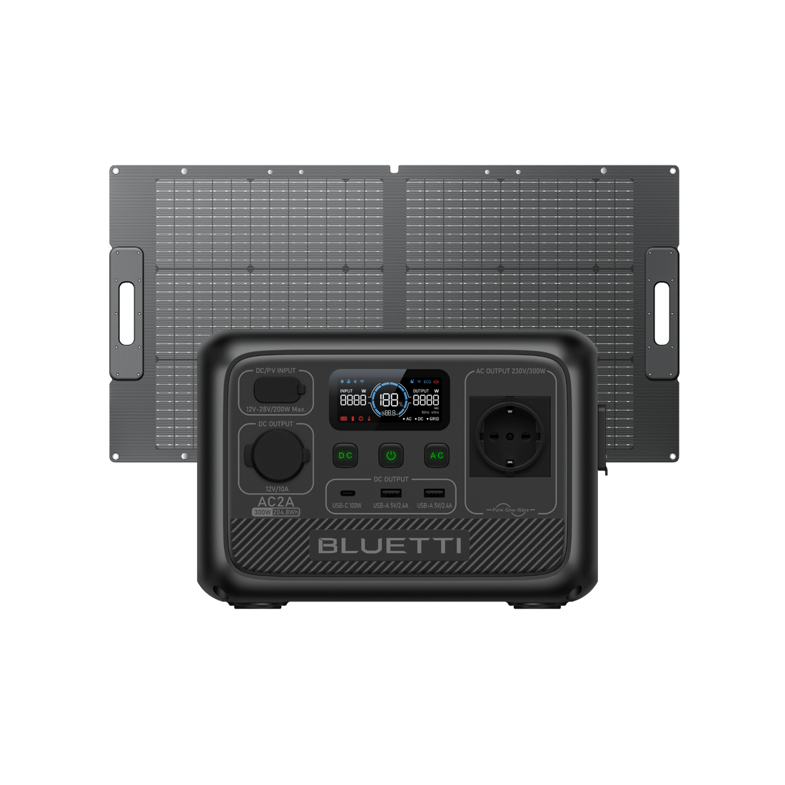 BLUETTI AC2A Station électrique portable | 300 W / 204,8 Wh - Vanlife - Store