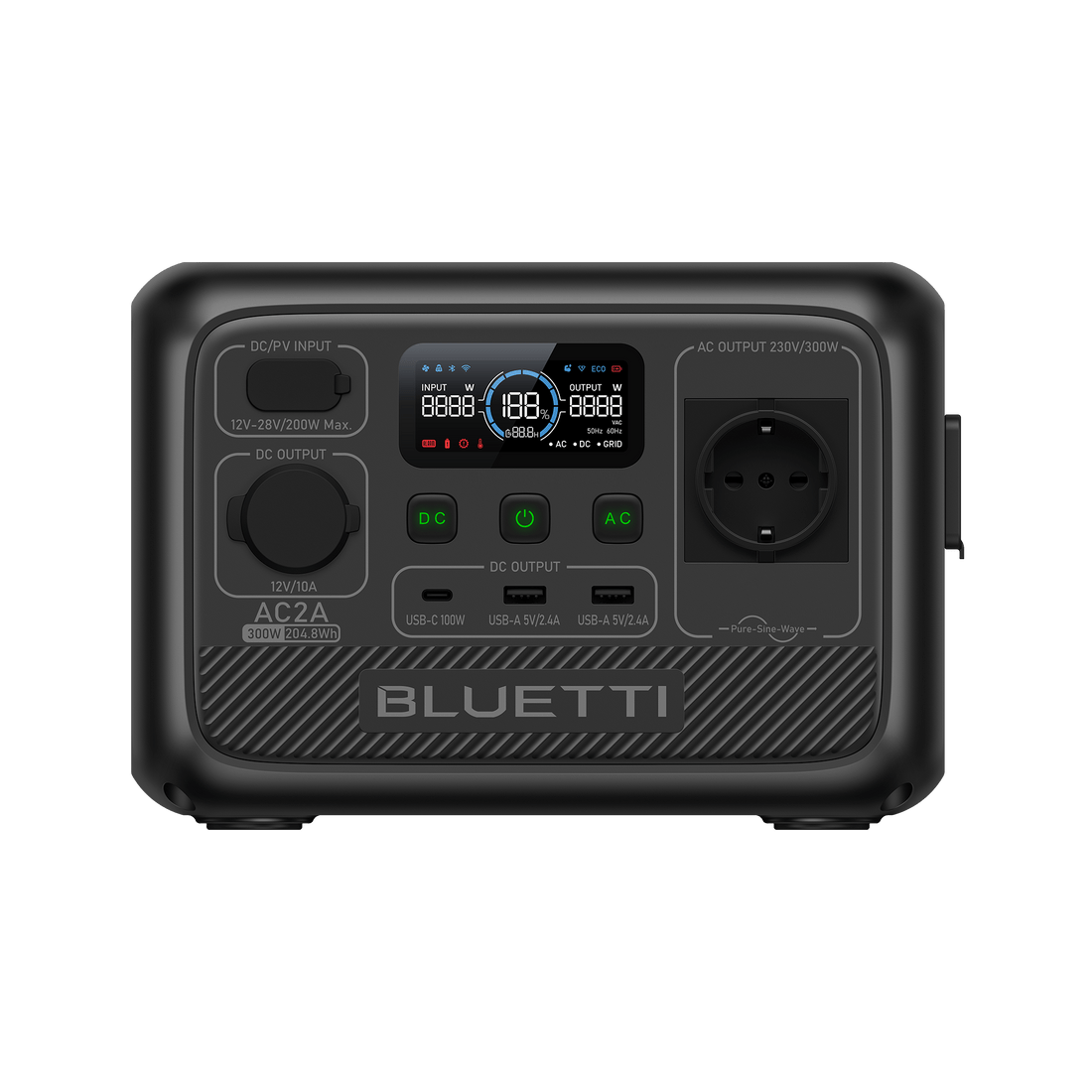 BLUETTI AC2A Station électrique portable | 300 W / 204,8 Wh - Vanlife - Store