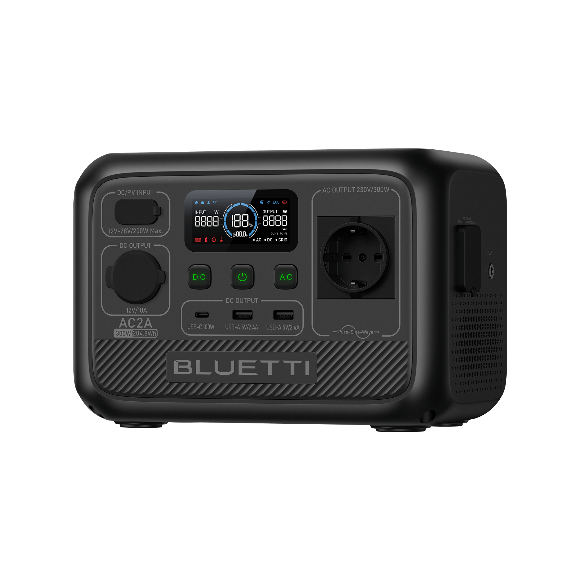 BLUETTI AC2A Station électrique portable | 300 W / 204,8 Wh - Vanlife - Store