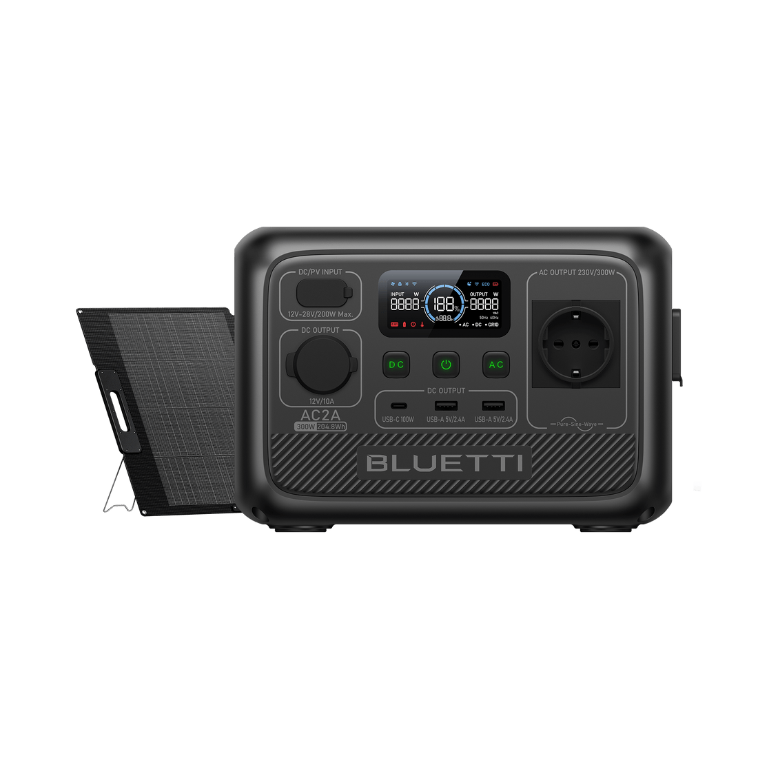 BLUETTI AC2A Station électrique portable | 300 W / 204,8 Wh - Vanlife - Store