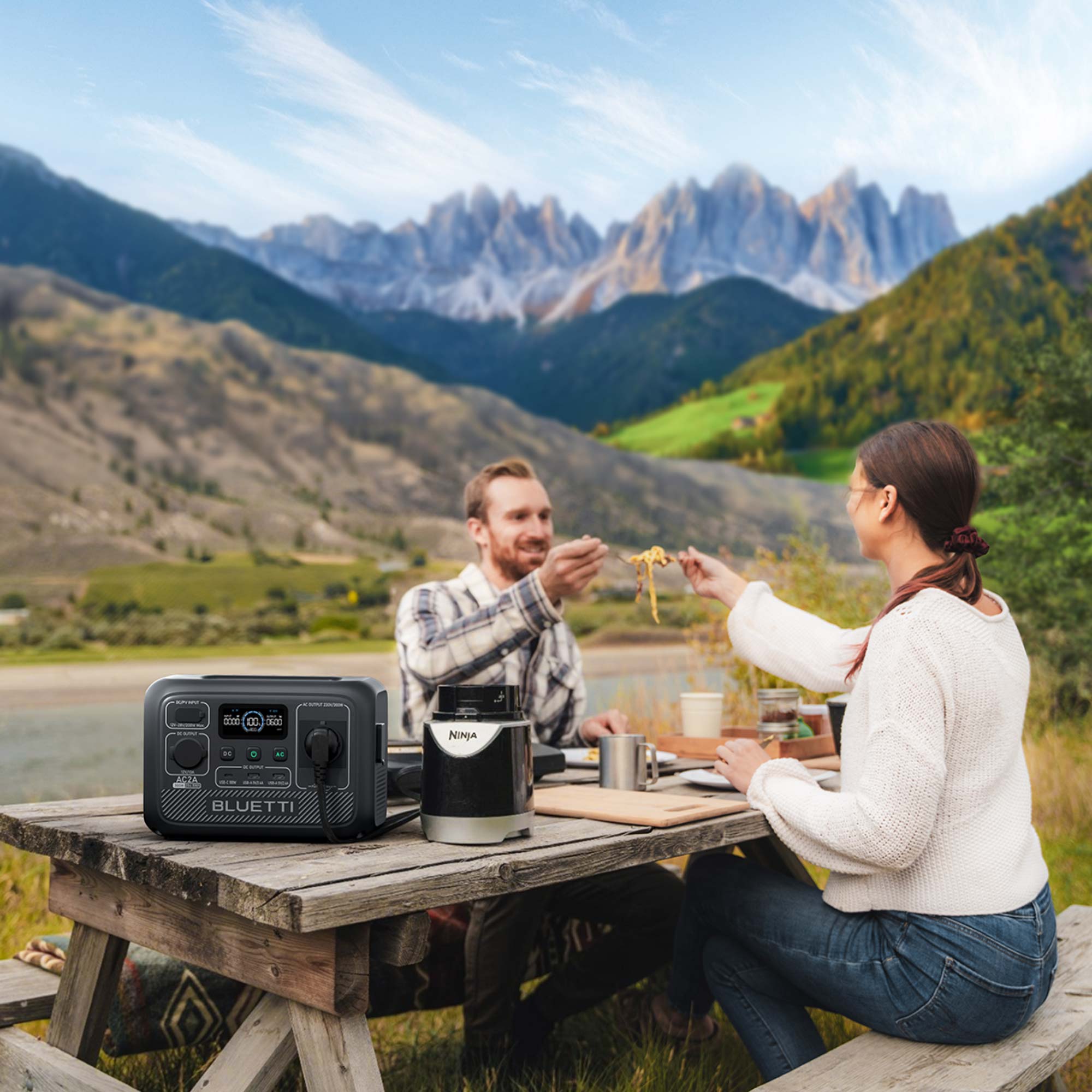 BLUETTI AC2A Station électrique portable | 300 W / 204,8 Wh - Vanlife - Store