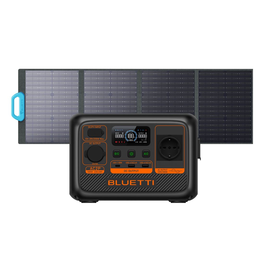 BLUETTI AC2P Station électrique portable | 300 W / 230,4 Wh - Vanlife - Store