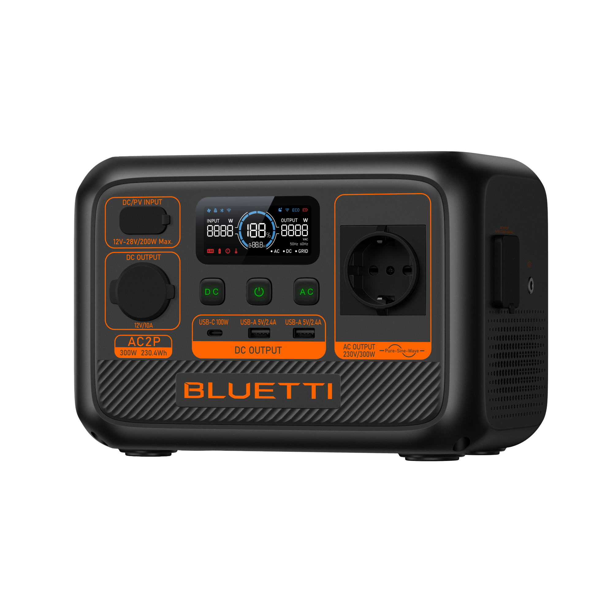 BLUETTI AC2P Station électrique portable | 300 W / 230,4 Wh - Vanlife - Store