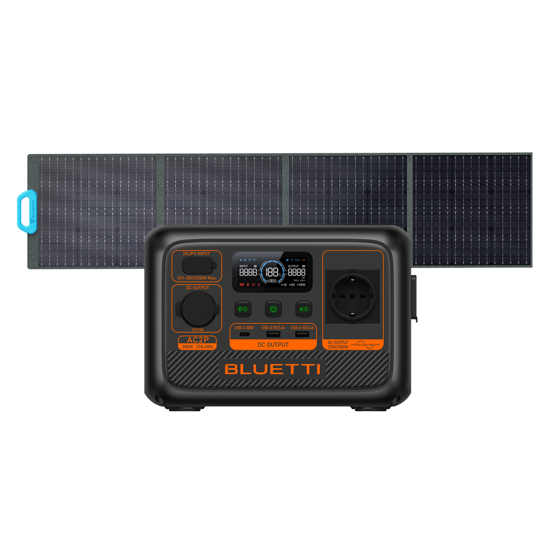 BLUETTI AC2P Station électrique portable | 300 W / 230,4 Wh - Vanlife - Store