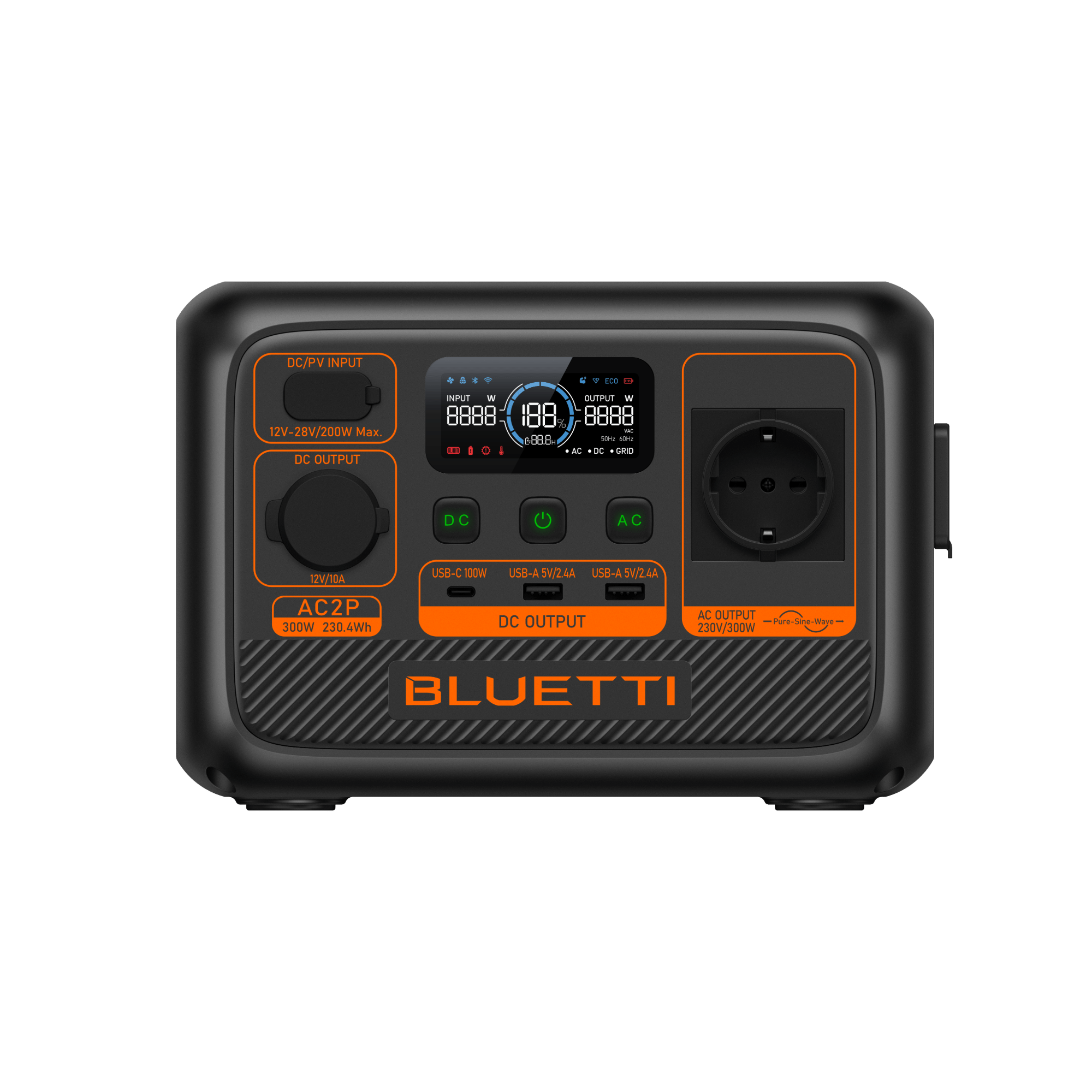 BLUETTI AC2P Station électrique portable | 300 W / 230,4 Wh - Vanlife - Store