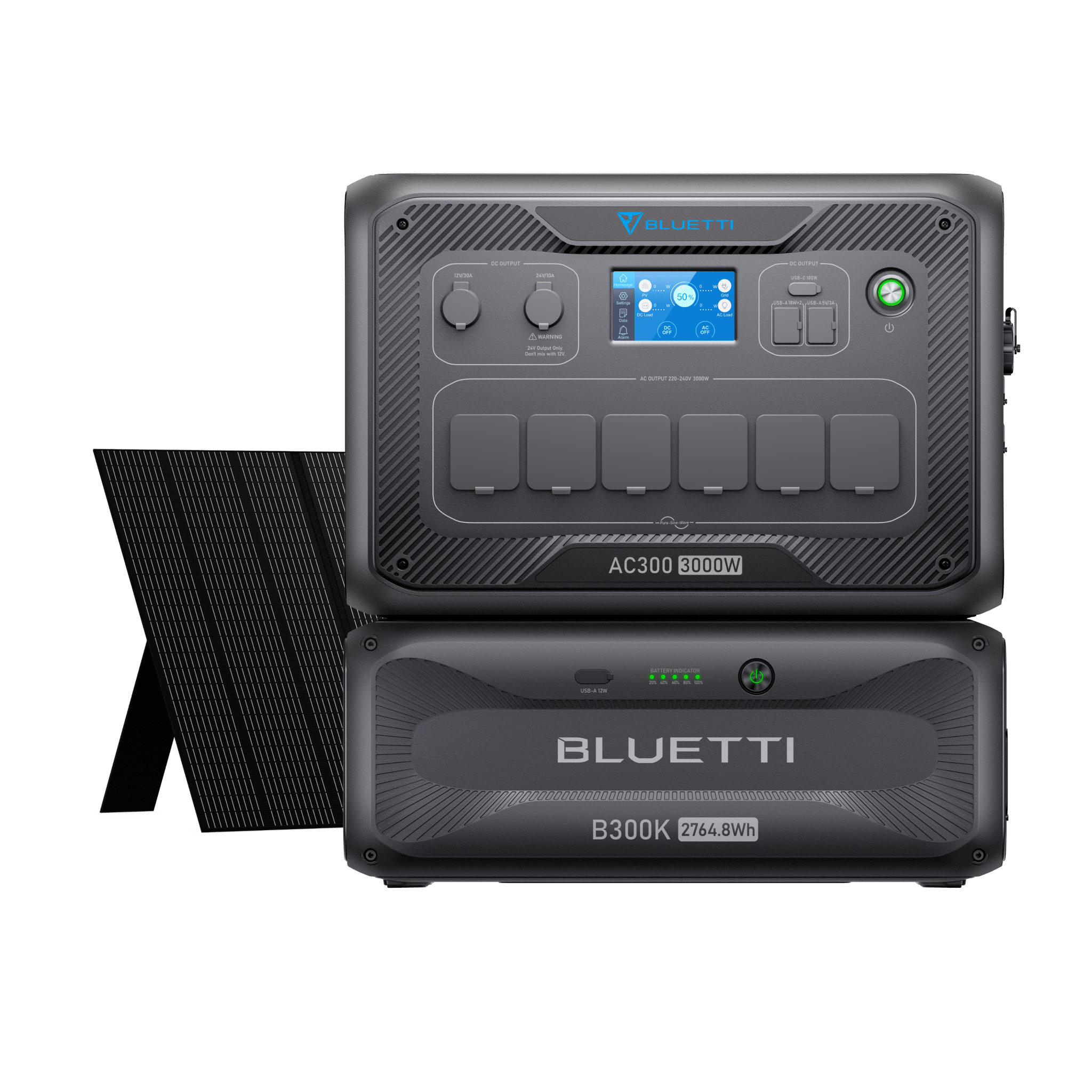 BLUETTI AC300 + B300K + 350W | 350 W Kit générateur solaire - Vanlife - Store