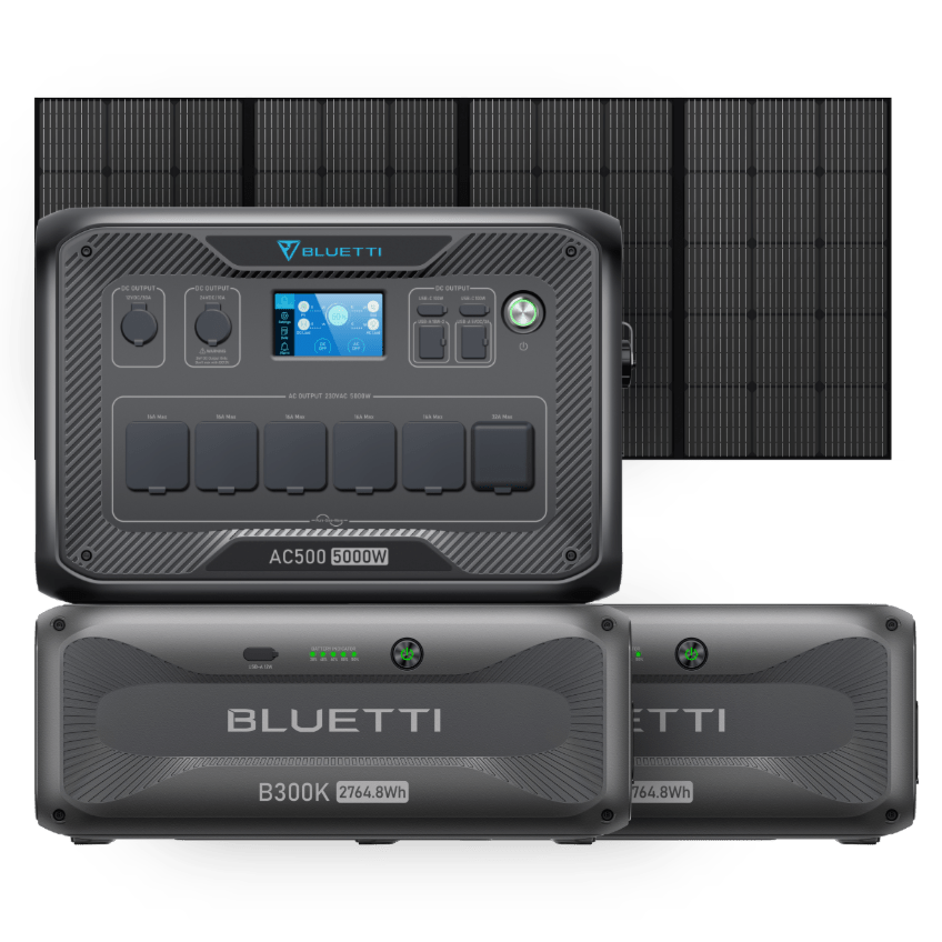 BLUETTI AC500+B300K Batterie de secours domestique | 3 000 W / 2 764,8 Wh - Vanlife - Store