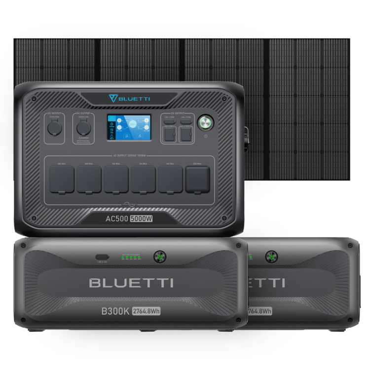 BLUETTI AC500+B300K Batterie de secours domestique | 3 000 W / 2 764,8 Wh - Vanlife - Store