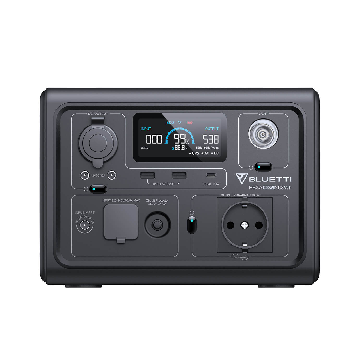 BLUETTI EB3A Station électrique portable | 600 W / 268 Wh - Vanlife - Store