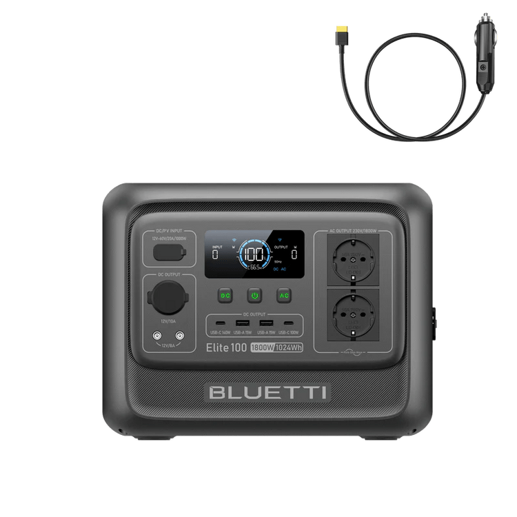 BLUETTI Elite 100 V2 Station électrique portable | 1 800 W, 1 024 Wh - Vanlife - Store