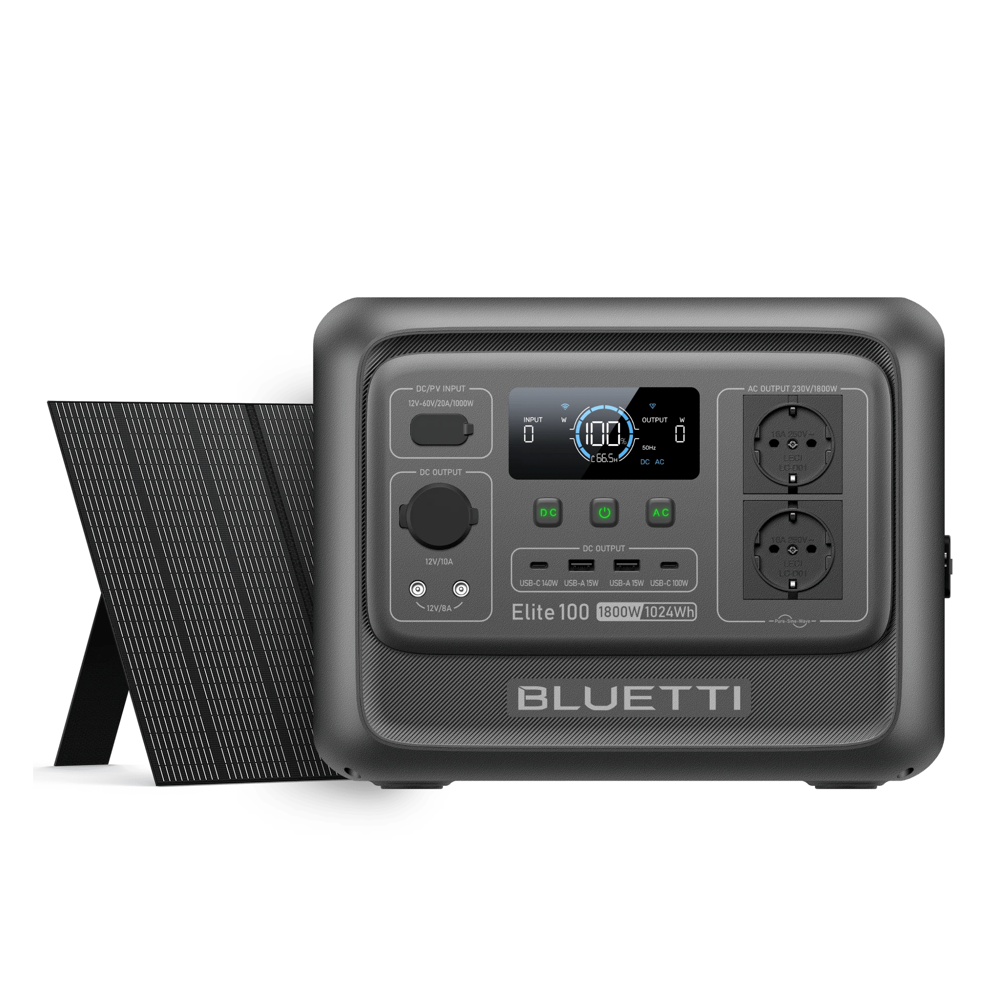 BLUETTI Elite 100 V2 Station électrique portable | 1 800 W, 1 024 Wh - Vanlife - Store