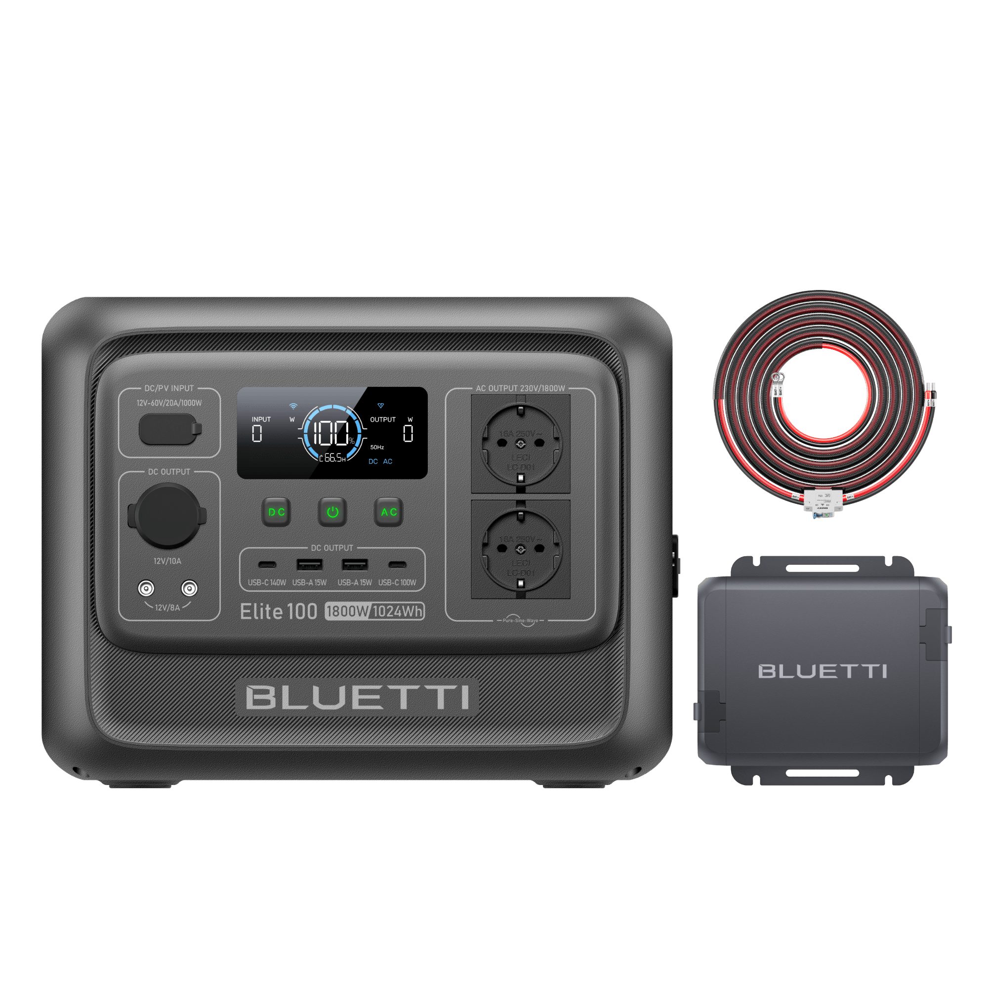 BLUETTI Elite 100 V2 Station électrique portable | 1 800 W, 1 024 Wh - Vanlife - Store