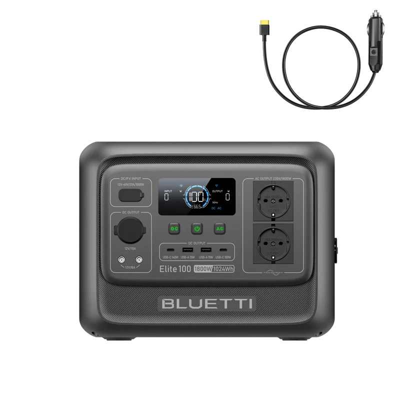 BLUETTI Elite 100 V2 Station électrique portable | 1 800 W, 1 024 Wh - Vanlife - Store