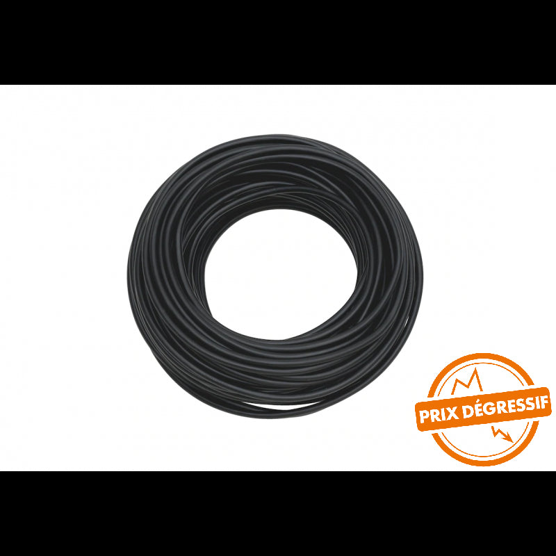 Câble souple HI FLEX 25mm NOIR 1m (Couronne 25m)