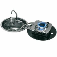 COMBINE 1 FEU GAZ 30MB + EVIER ROND Ø 30 cm LC1701 - CAN - Vanlife - Store