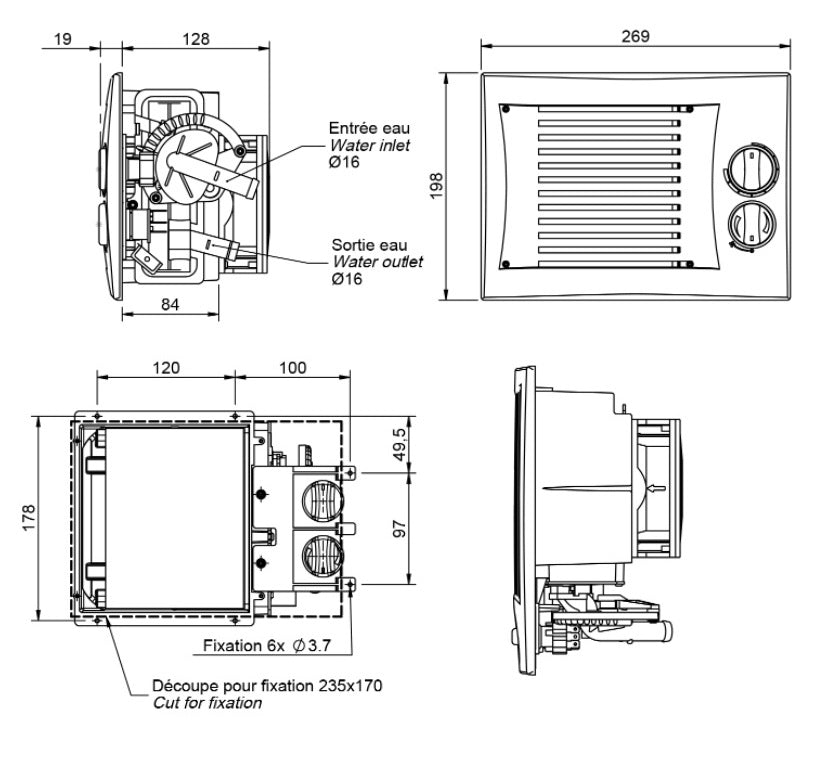 Échangeur de chaleur à eau avec ventilateur ARIZONA LN 24 V / 2,75 kW - Vanlife - Store