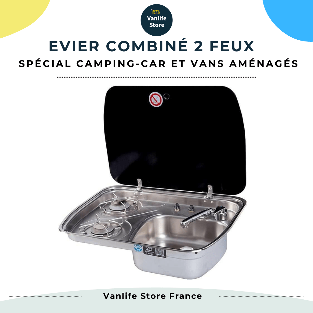 Evier Inox - Combiné 2 feux - Vanlife - Store