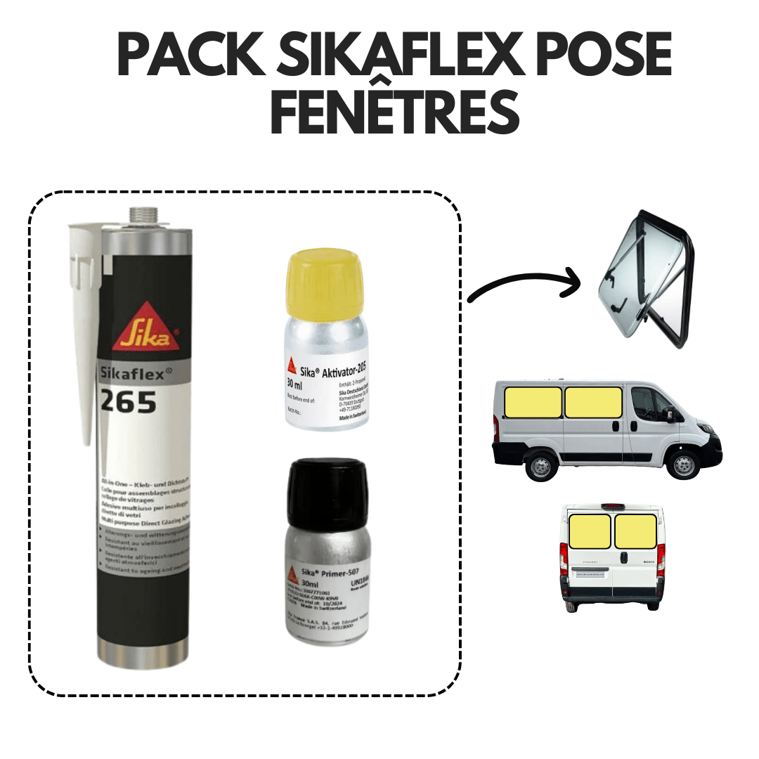 Fenêtre Van aménagé L2H2 (Porte arrière) - Baie + Sika - Vanlife - Store