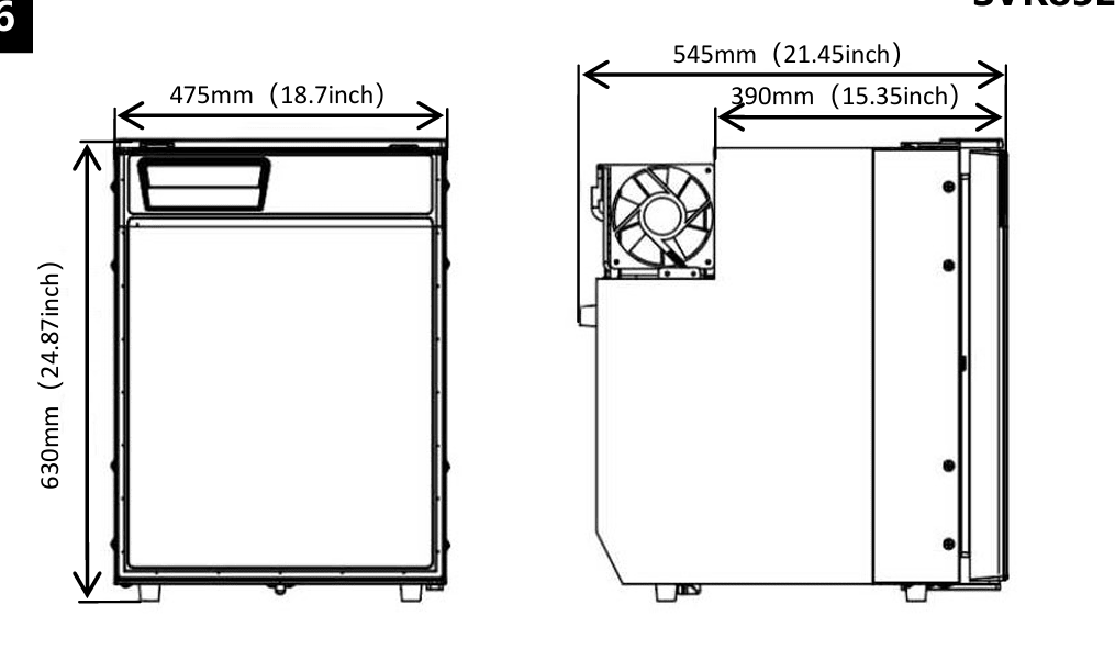 Frigo à compression 12/24v - 85L - LxHxP : 45x63x54 cm (48W) - Vanlife - Store