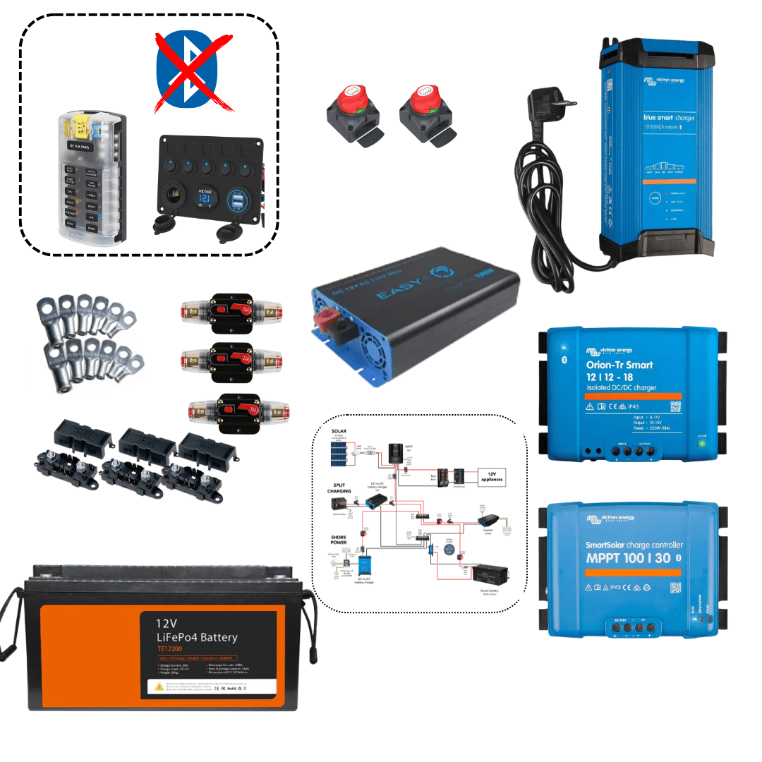 KIT COMPLET ELECTRICITE VAN AMENAGE (Avec schéma) - Vanlife - Store