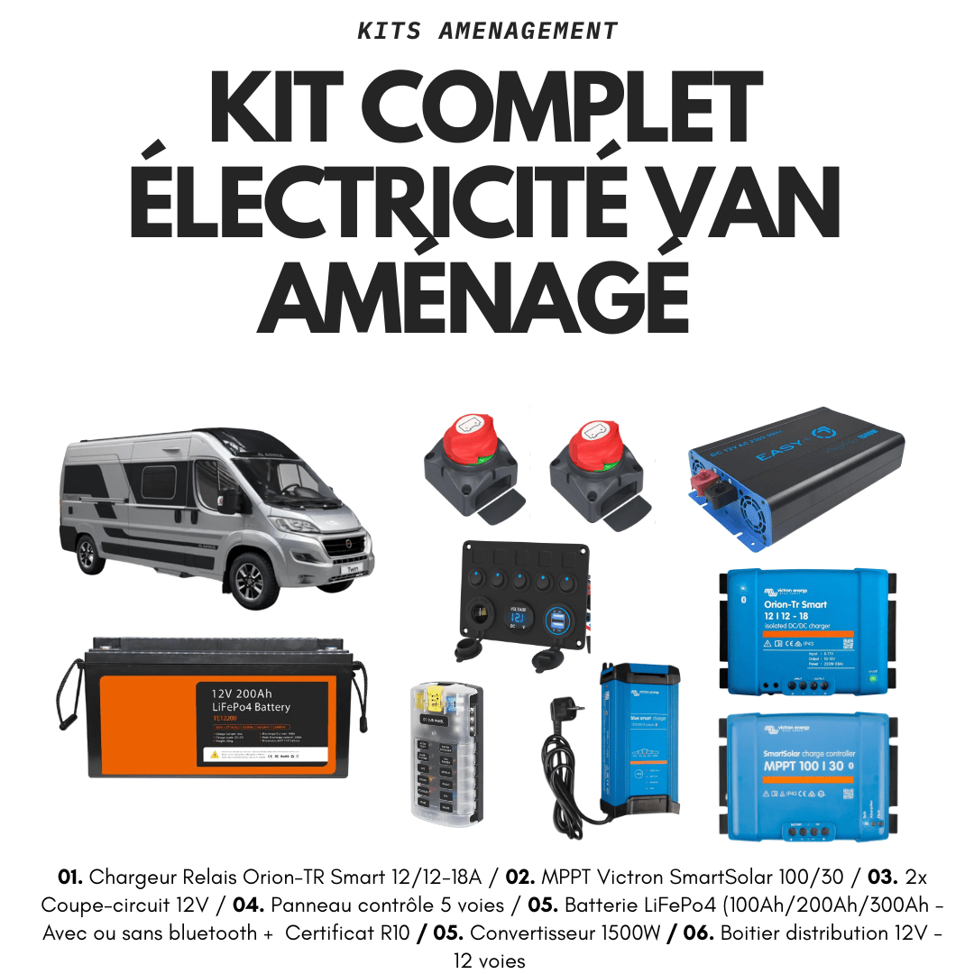 KIT COMPLET ELECTRICITE VAN AMENAGE (Avec schéma) - Vanlife - Store