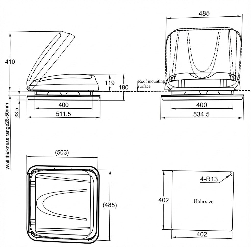 LANTERNEAU 40X40 STYLE - Spécial vans aménagés et camping - cars - Vanlife - Store