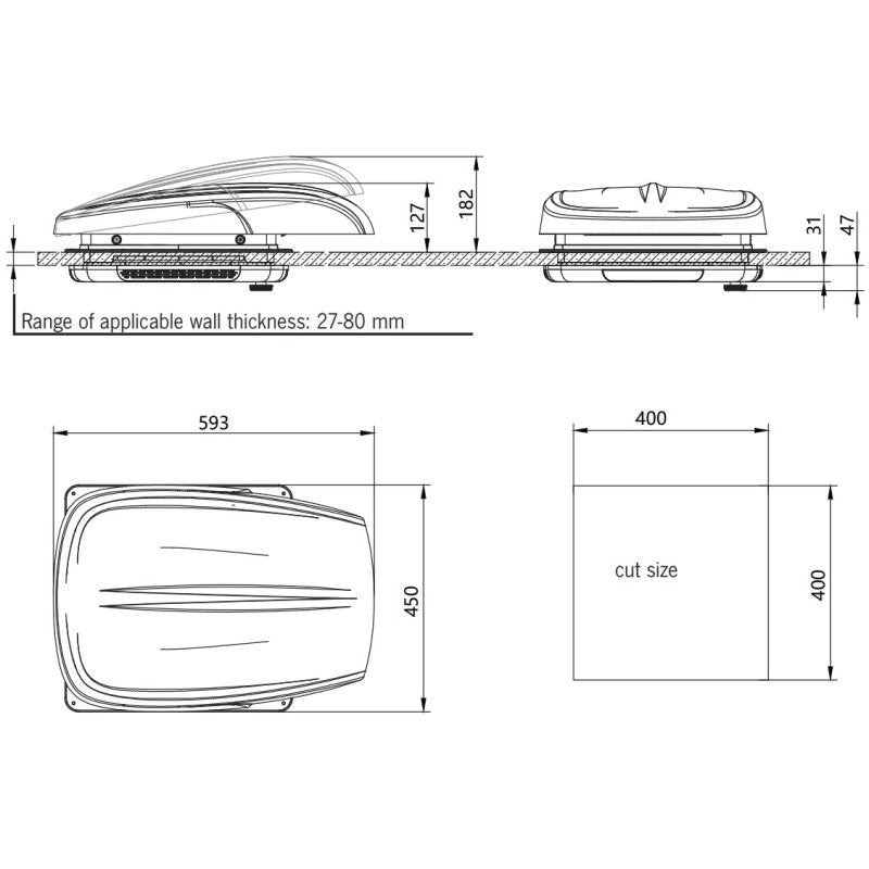 Lanterneau Ventilateur Vanvent 400 x 400 - Vanlife - Store