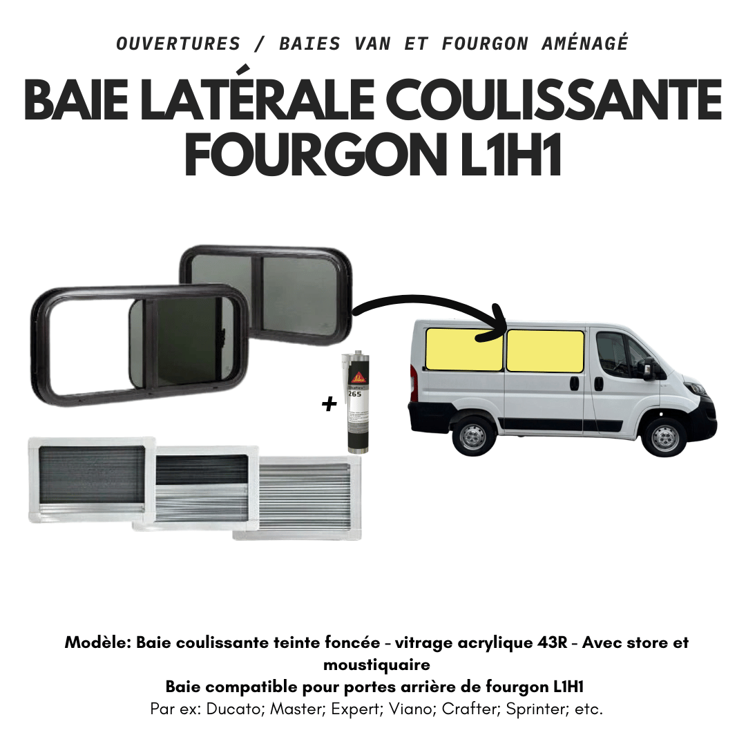Pack Baie Latérale coulissante fourgon L1h1 - Vanlife - Store