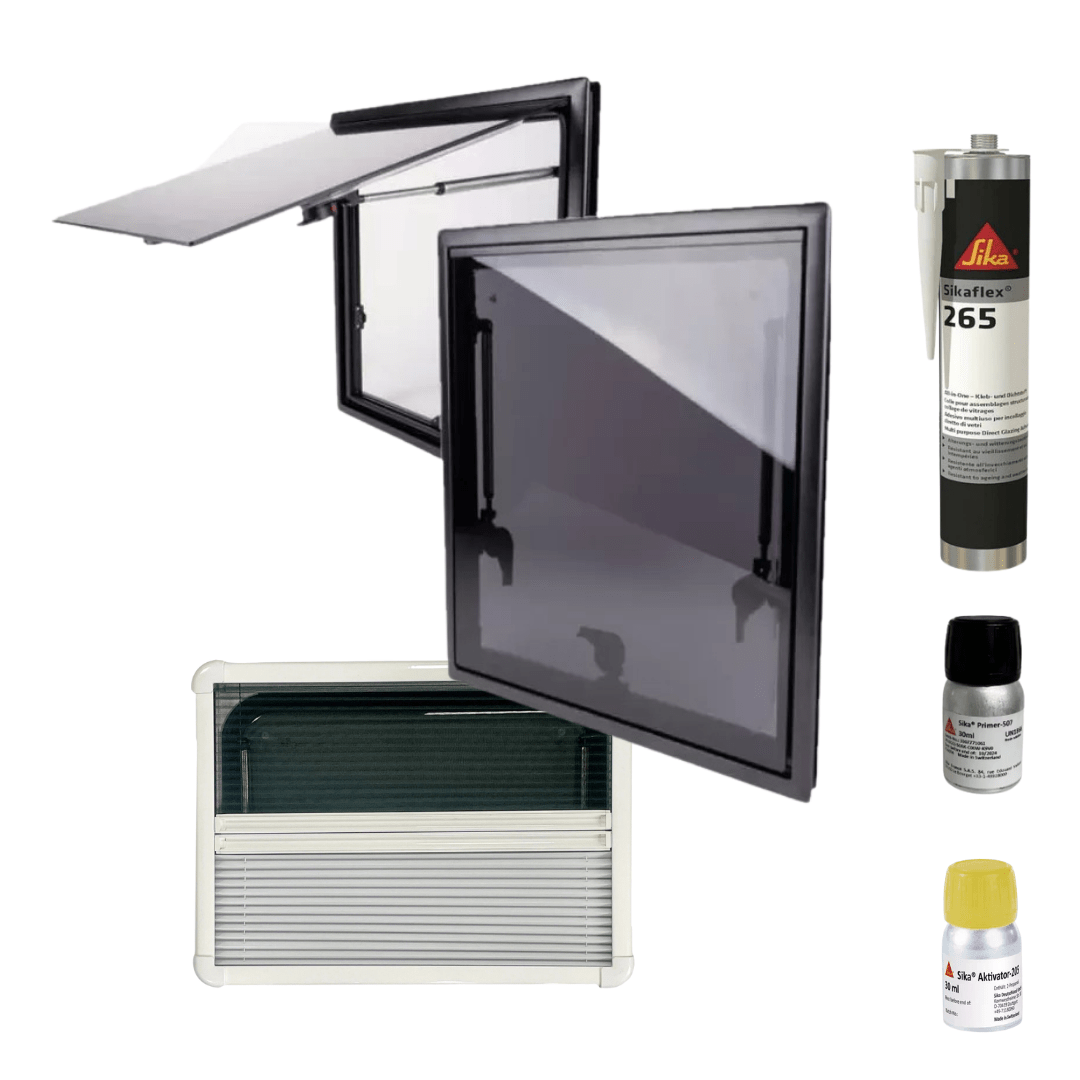 Pack Baie projetable CARBEST RW STYLE - Fenêtre complète + Sikaflex - Vanlife - Store