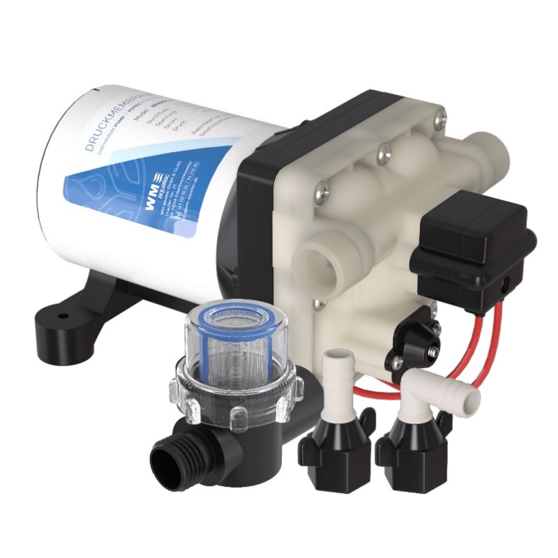 Pompe à pression 12 VDC avec bypass, membrane et pressostat AQUATEC - Vanlife - Store