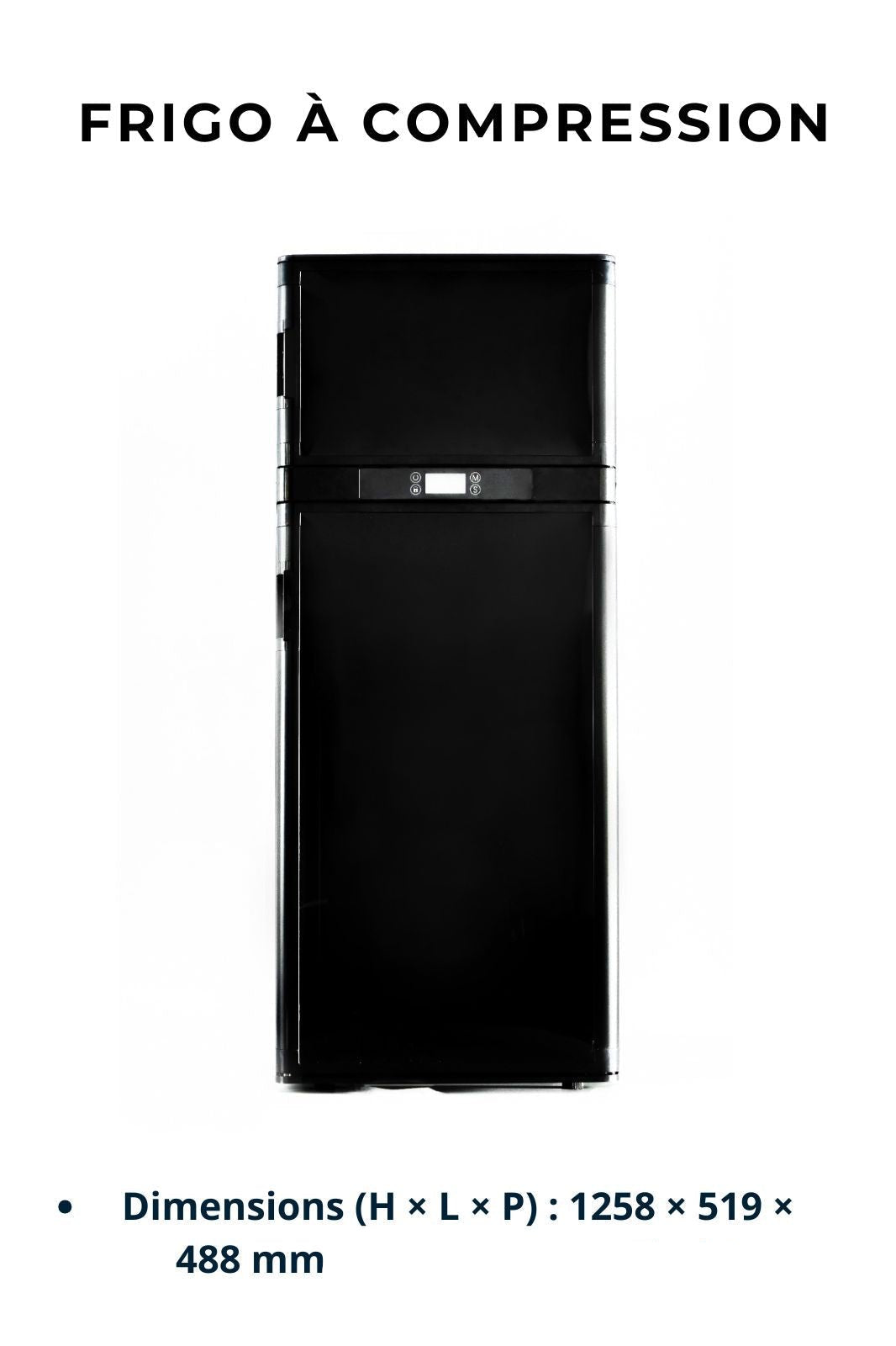 Réfrigérateur 140 L avec congélateur – 125×52×48 cm (12/24 V) - Vanlife - Store