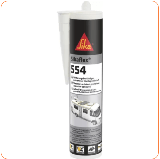 Sika Sikaflex - 554 – Colle et Mastic d’Étanchéité Structural Sans PU – Cartouche 300 ml (Caravan & Van Life) - Vanlife - Store