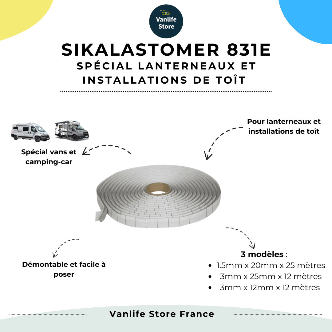 SikaLastomer - 831E – Mastic en Bande Gris - Vanlife - Store