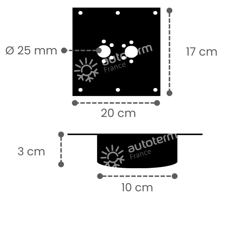 Support de montage au sol 2D/4D 3 cm - Vanlife - Store
