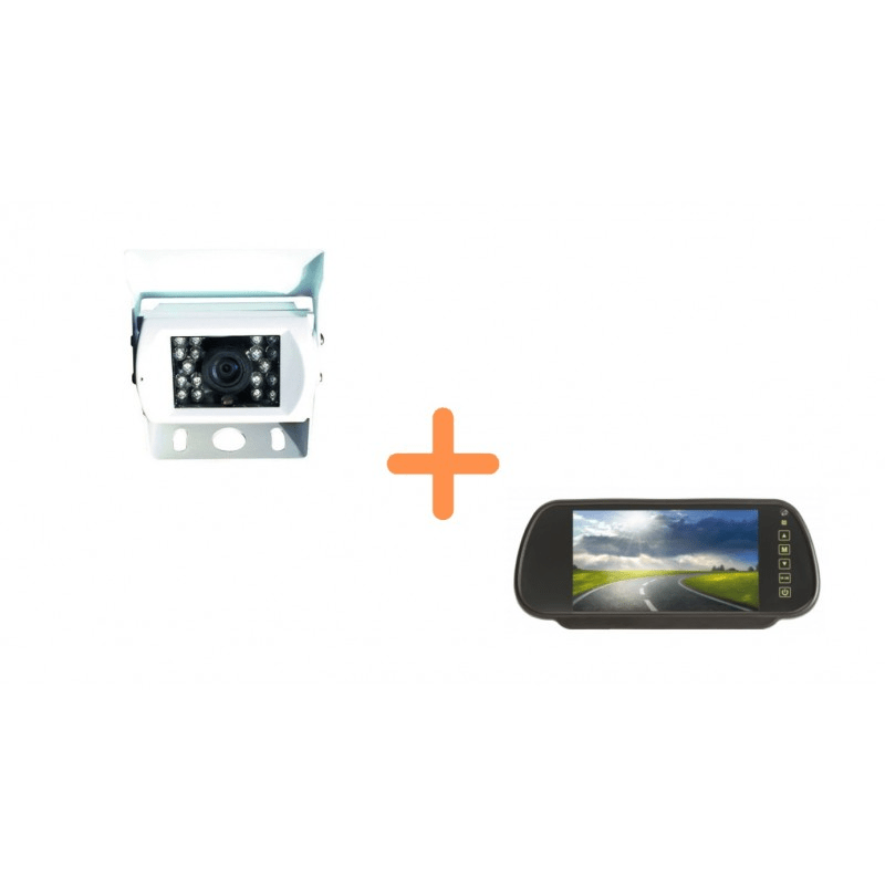 Syteme ecran retroviseur HD + caméra blanche HD - Vanlife - Store